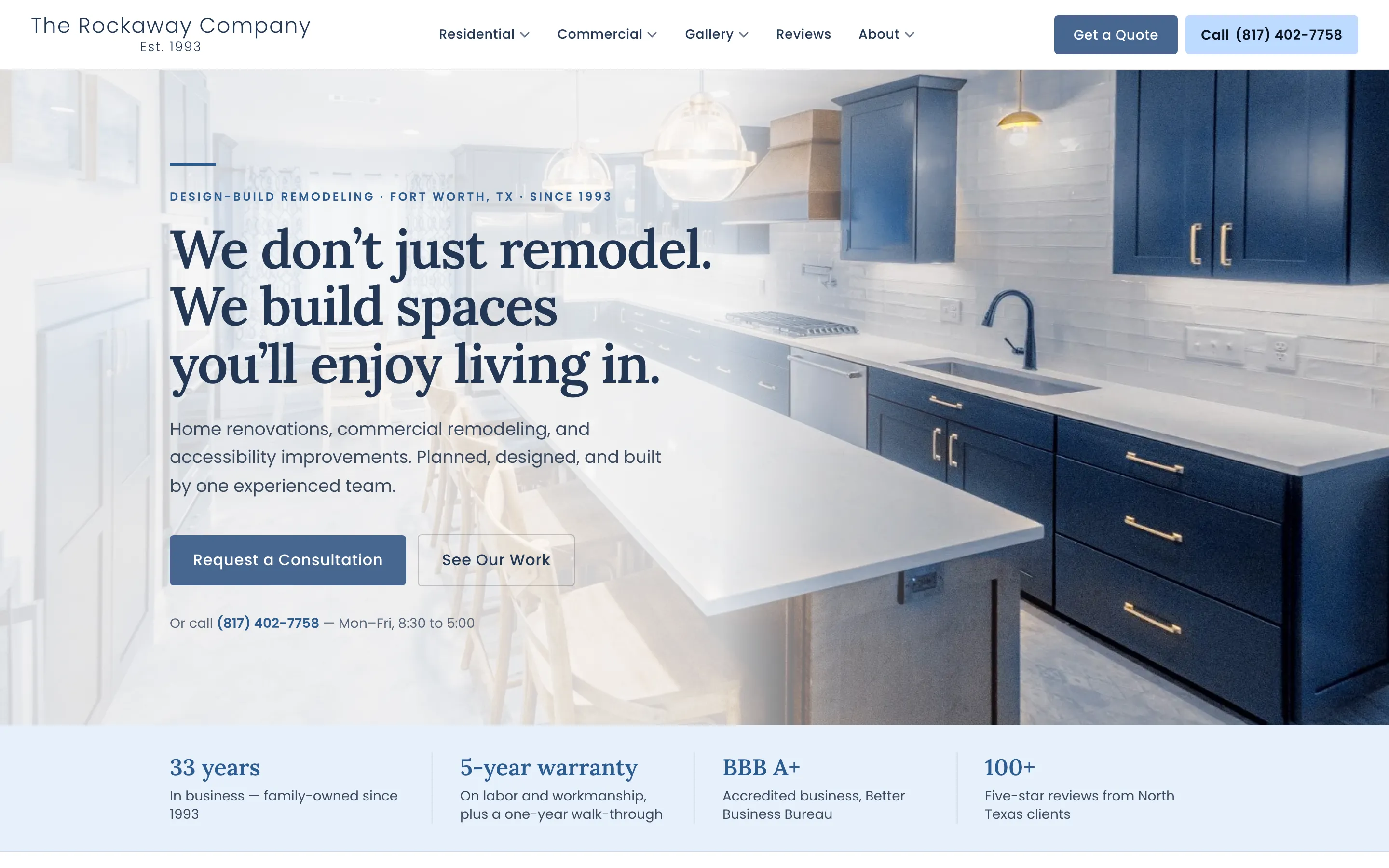 The same business website after we rebuilt it